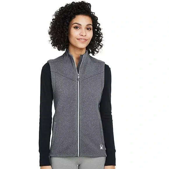 Spyder S17275 Ladies' Pursuit Vest black heather gray large NWT - Picture 4 of 15